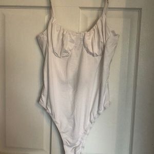Zaful white tank top bodysuit